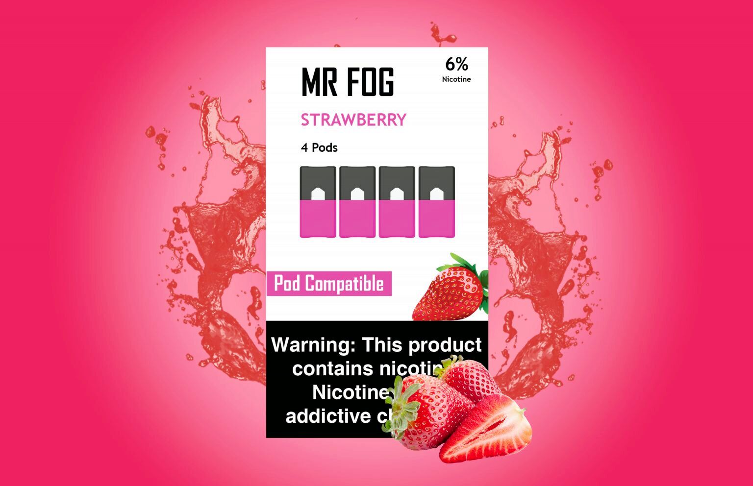 MR FOG PODS PACK OF 4 STRAWBERRY Mr Fog