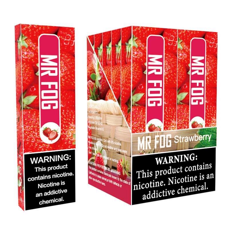 MR FOG DISPOSABLE DEVICE 1.3ML 6 SALT NIC STRAWBERRY Mr Fog