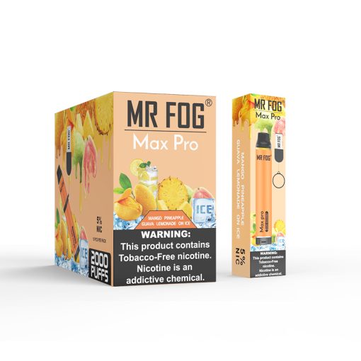 MR FOG MAX PRO 2000 PUFFS Mango Pineapple Guava Lemonade On Ice Mr