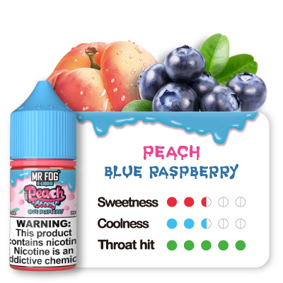 Peach Steezy Blue Raspberry