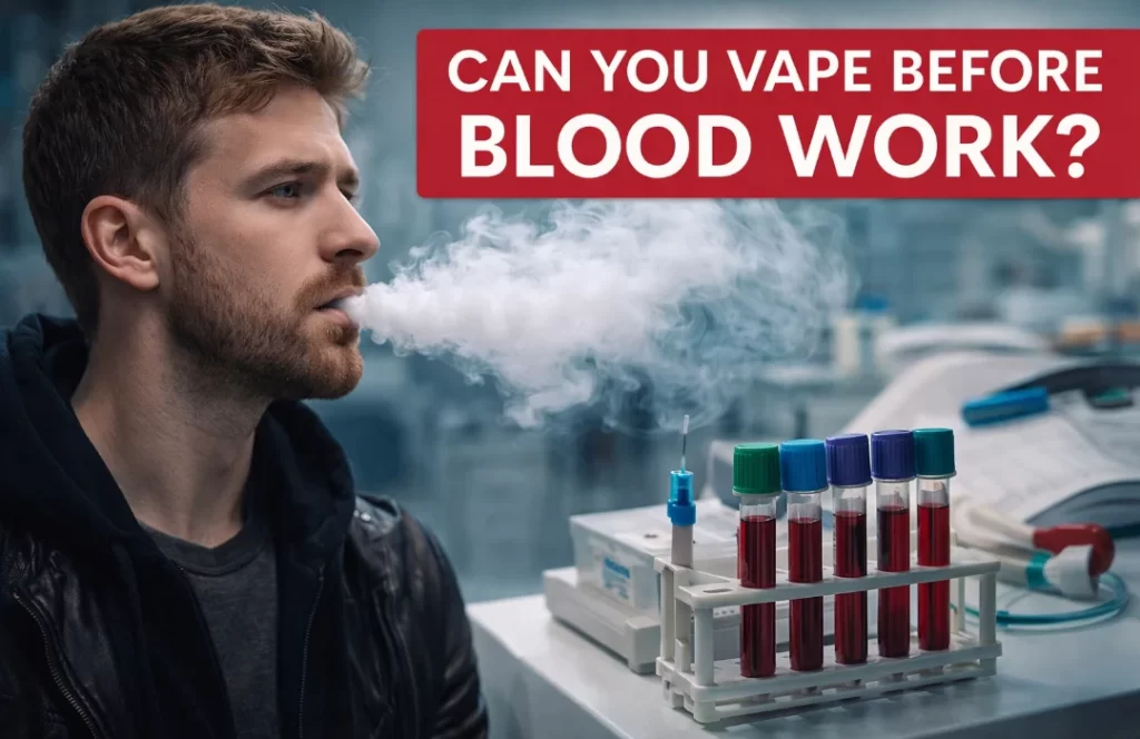 can you vape before blood work