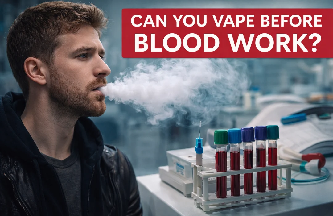 can you vape before blood work